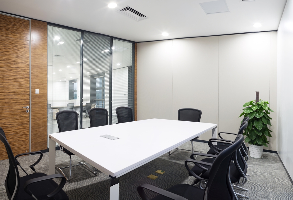 Workplace biometric screening event room Room set up for a workplace biometric screening event